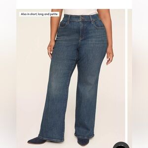 Lane Bryant 20L Classic High-Rise Wide-Leg Jeans - Blue